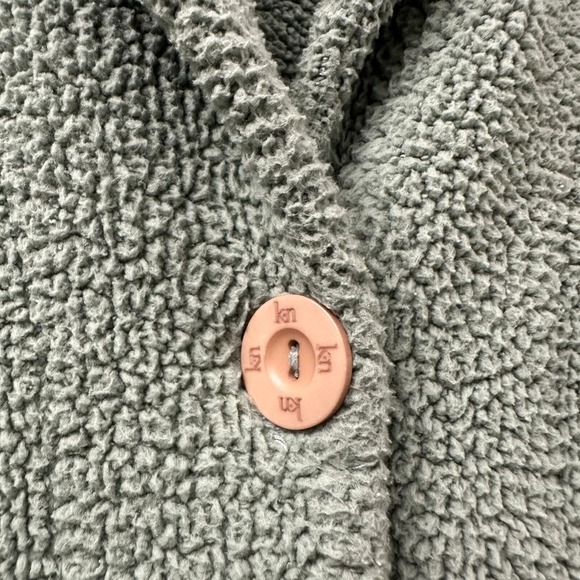 Karen Neuburger‎ S Jacket Mint Green Fleece Knit Retro Plush Pastel Teddy Winter - Picture 7 of 8